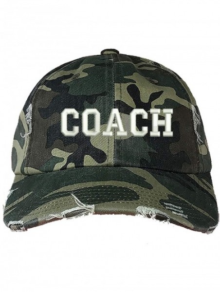 Baseball Caps Distressed Baseball Cap - Unisex Dad Hat - Camo Green - CU18MD4CUHS $16.97