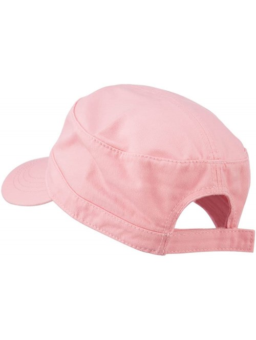 Baseball Caps Garment Washed Adjustable Army Cap - Pink - CF11UU76JFP $15.71