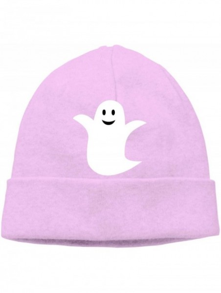 Skullies & Beanies Beanie Hat Happy Ghost Warm Skull Caps for Men and Women - Pink - C718KK4ZQIX $20.80