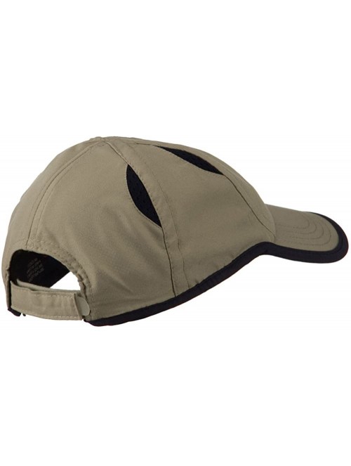 Baseball Caps Microfiber Casual Cap With Moisture Sweatband - Black White OSFM - Khaki Navy - CU11C0N7F4V $14.07