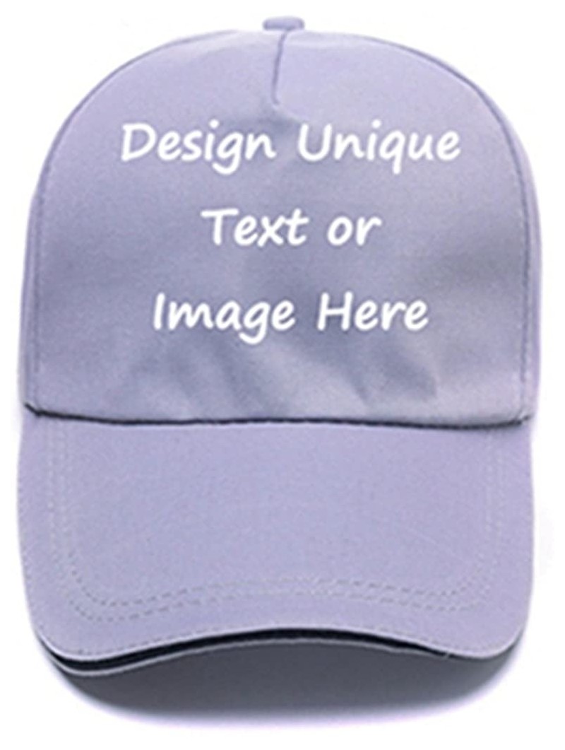 Baseball Caps Custom Hat Print Design Fashion Men Women Trucker Hats Adjustable Snapback Baseball Caps - Gray - C118G92TKKN $...