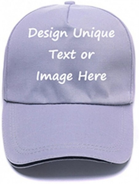 Baseball Caps Custom Hat Print Design Fashion Men Women Trucker Hats Adjustable Snapback Baseball Caps - Gray - C118G92TKKN $...