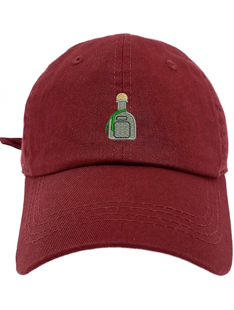 Baseball Caps Patron Style Dad Hat Washed Cotton Polo Baseball Cap - Burgundy - C7187QL5IQ5 $18.56