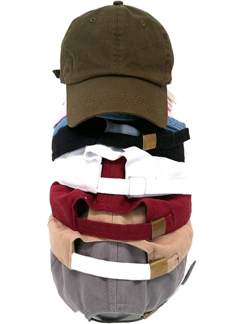 Baseball Caps Patron Style Dad Hat Washed Cotton Polo Baseball Cap - Burgundy - C7187QL5IQ5 $18.56