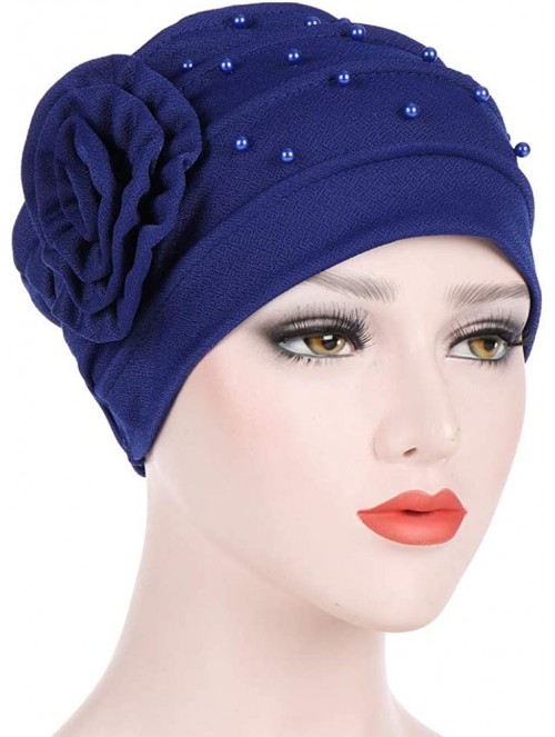 Skullies & Beanies Women Winter Beading Floral - Blue - C918K4K5Y89 $13.82