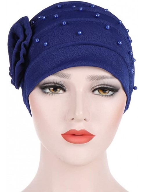 Skullies & Beanies Women Winter Beading Floral - Blue - C918K4K5Y89 $13.82