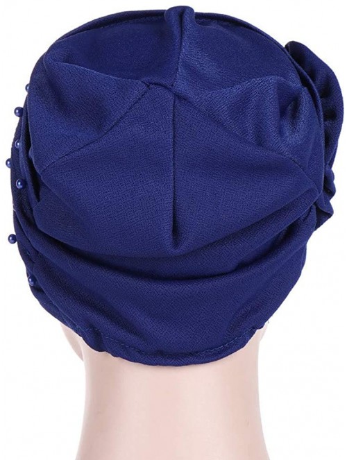 Skullies & Beanies Women Winter Beading Floral - Blue - C918K4K5Y89 $13.82