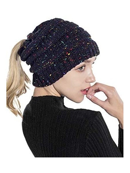 Skullies & Beanies Women Winter Warm Stretch Knitted Cap Beanie Hats Headband Skull Beanies Wool Thick Baggy - Beige - CT18A3...