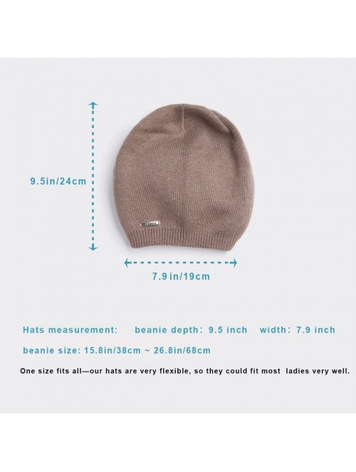 Skullies & Beanies Women's Slouchy Beanie Hat with Fur Pompom Warm Winter Hat - Khaki( Gold Pompom) - CH185K84797 $21.39