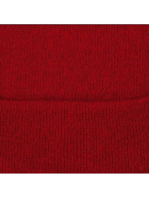 Skullies & Beanies Big Size Stretch ECO Cotton Long Beanie - Red - CN1156XEVTT $21.09