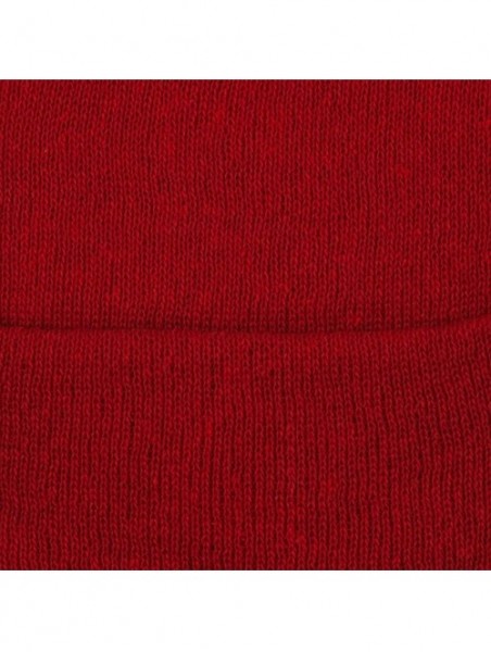 Skullies & Beanies Big Size Stretch ECO Cotton Long Beanie - Red - CN1156XEVTT $21.09