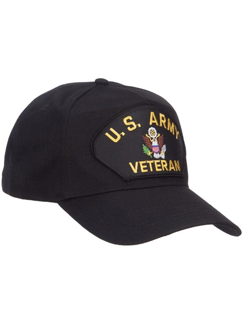 Baseball Caps US Army Veteran Military Patched 5 Panel Cap - Black - CY126E68MMN $20.03