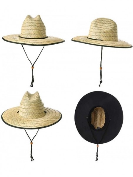 Cowboy Hats Western Style Round Up Cowboy Straw Hat Ladies Fedora Shapeable Brim Beach Hats - 99759_natural - CZ18RS9OXZ3 $21.13