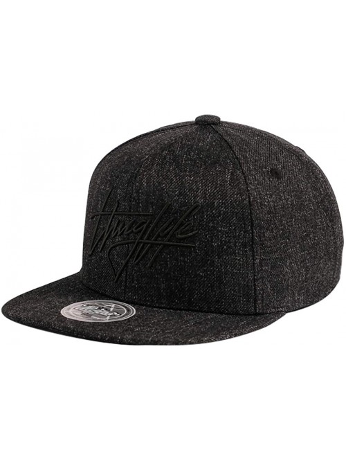 Baseball Caps Thuglife Embroidery Baseball Adjustable Snapback - Dark Grey/Signature Logo - C4195S7A9TE $47.72