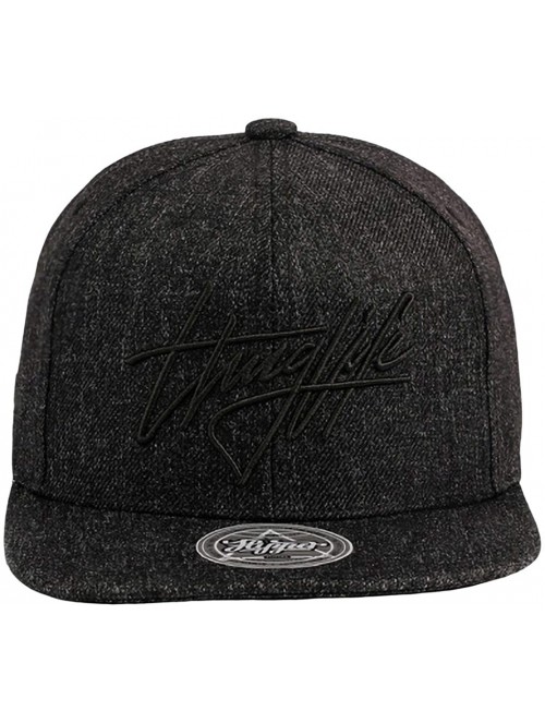 Baseball Caps Thuglife Embroidery Baseball Adjustable Snapback - Dark Grey/Signature Logo - C4195S7A9TE $47.72