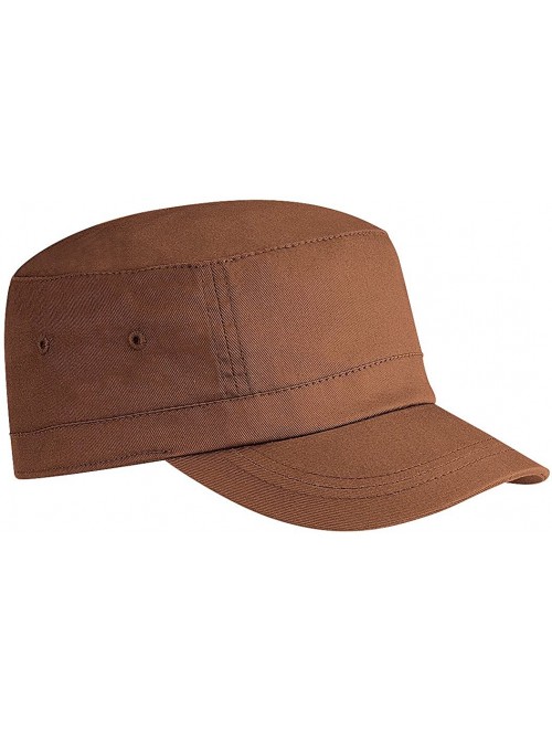 Baseball Caps Unisex Organic Cotton Army Cap - Chestnut - C711Y01WKDR $10.44