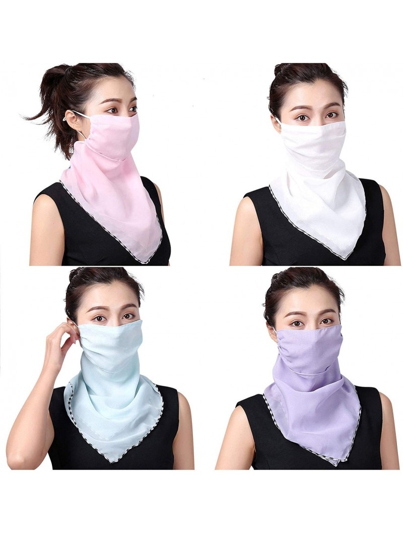 Balaclavas Women Multifunctional Bandana Chiffon Headband Scarf Balaclava Sun UV Protection - K - C7198S0TOGI $26.59