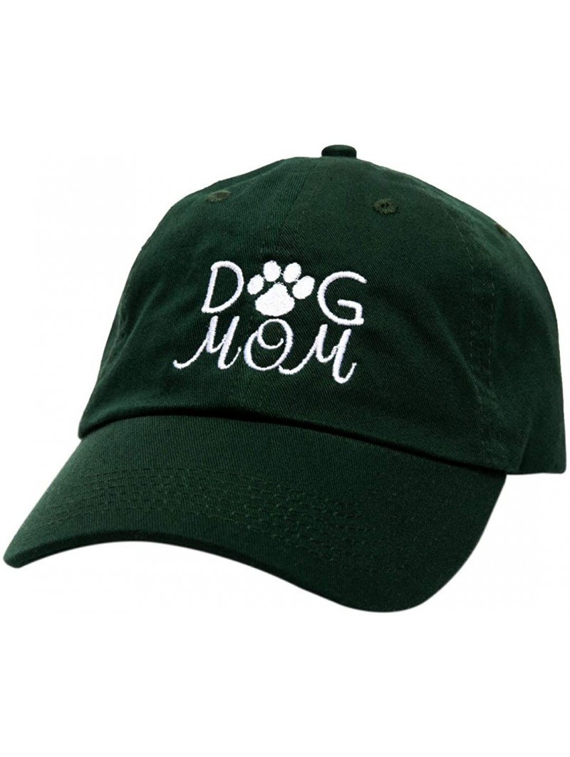 Baseball Caps Dog Mom Baseball Cap - Soft Embroidered Cotton Caps - Forest Green - CX18EQ5YQNR $25.69