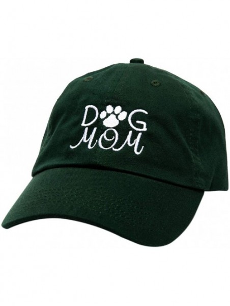 Baseball Caps Dog Mom Baseball Cap - Soft Embroidered Cotton Caps - Forest Green - CX18EQ5YQNR $25.69