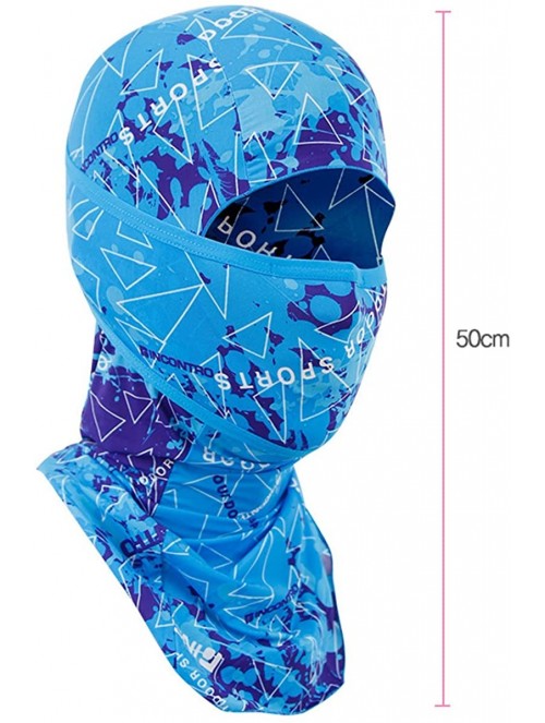 Balaclavas Outdoor Cooling Balaclava Full Face Mask Neck Gaiter Bandana Motorcycle- Hiking- Fishing - Solid-blue - CO18DXKUA4...