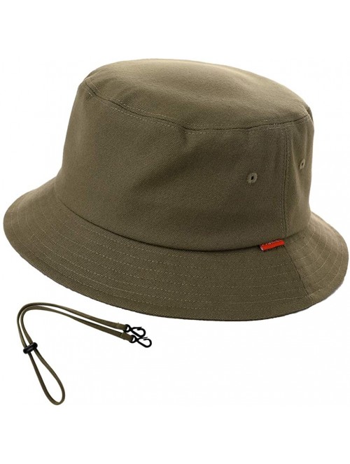 Sun Hats Packable Bucket for Women Men with String Sun Hat SPF 50 Fishing Summer Beach Travel Cap 56-60cm - Green_00711 - C51...