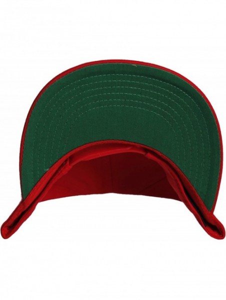 Baseball Caps Classic Flat Bill Visor Blank Snapback Hat Cap with Adjustable Snaps - Red - C4119R34QWV $15.17