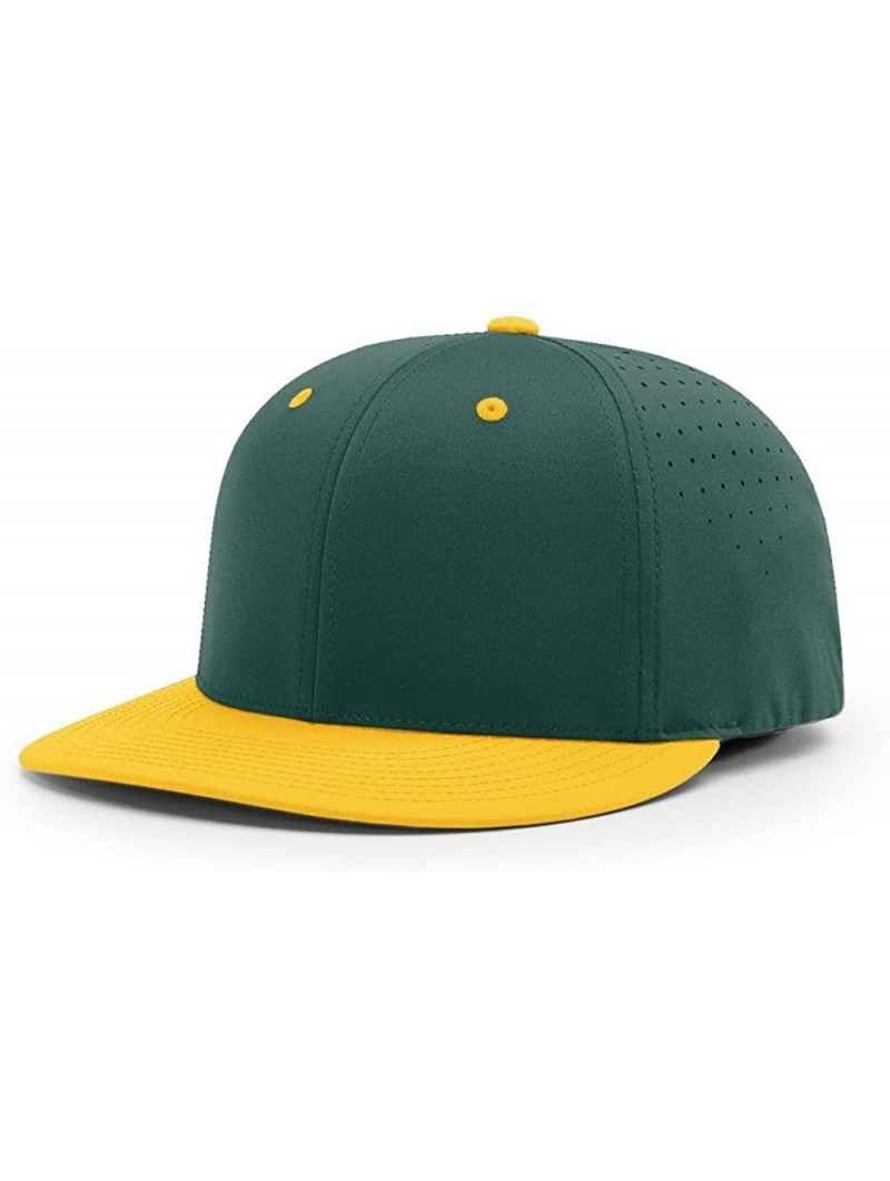 Baseball Caps PTS30 LITE R-Flex PTS 30 FIT Baseball HAT Ball Cap - Dark Green/Gold - CQ186XTCTM6 $11.22