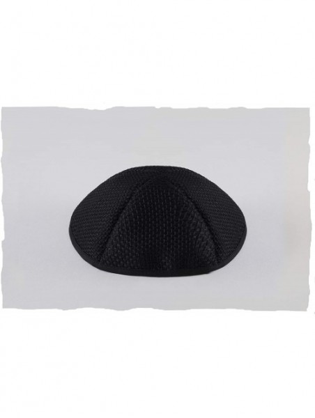 Fedoras Woven Burlap Kippah - Black - C518QKYN6ZS $18.89