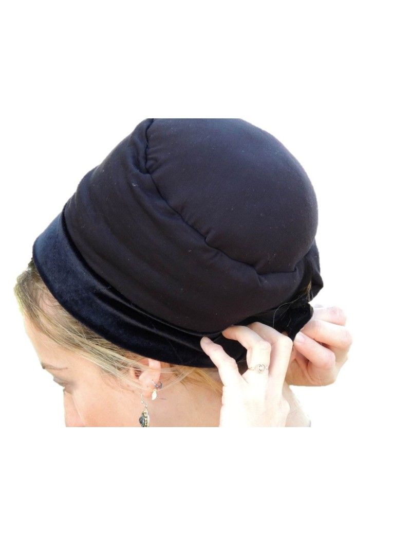 Headbands Tichel Mousse Volumizer & Anti Slip Headband Headcovering Headscarf One Size Black - Black - C8127X68QGZ $55.99