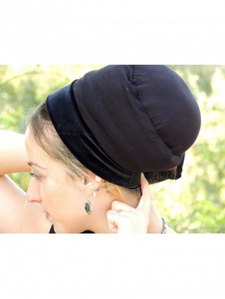 Headbands Tichel Mousse Volumizer & Anti Slip Headband Headcovering Headscarf One Size Black - Black - C8127X68QGZ $55.99