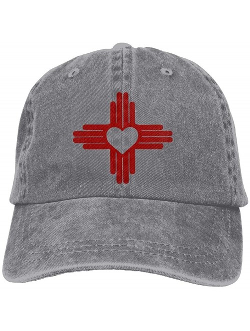 Baseball Caps Men Or Women Adjustable Denim Jeans Baseball Caps Zia with Heart Symbol - New Mexico State Flag Snapback Cap - ...