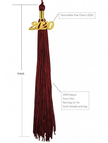 Skullies & Beanies 2020 Matte Graduation Cap with Tassel for High School College Graduates - Maroon - CV195REX6TA $24.90