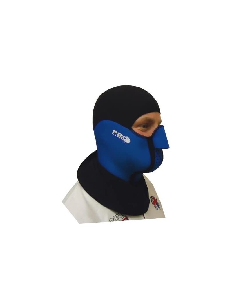 Balaclavas Proline Thermal Balclava Face Mask Neoprene- Lycra Hood & Neck Band- Blue- Medium - C2117ISN669 $26.15