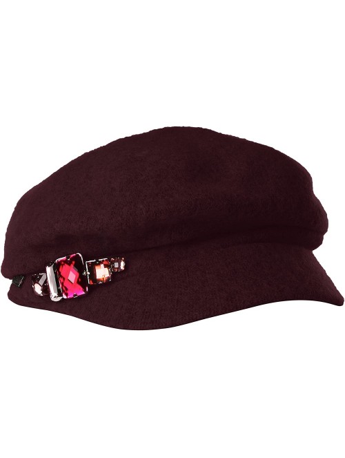 Berets Women's Flower Beret - Berry - CM110ID89UT $37.25