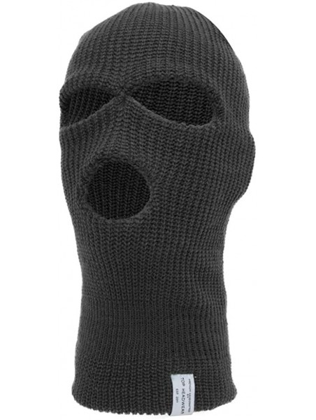 Balaclavas 3-Hole Winter Ski Mask - Charcoal - CQ18724M4IG $11.42