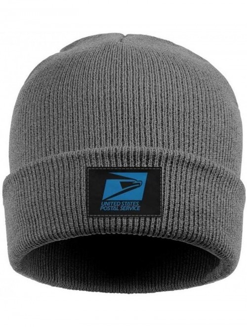 Skullies & Beanies Adult Stretchy Solid Color Knit Beanies Hats USPS-United-States-Postal-Service-Logo-Headwear for Mens Wome...