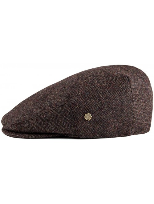 Newsboy Caps Men's Herringbone Flat Ivy Newsboy Hat Wool Blend Gatsby Cabbie Cap - Coffee - C218NYAGDI9 $23.67