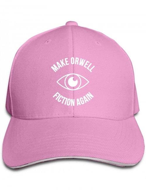 Baseball Caps Make Orwell Fiction Again Trucker Hat Baseball Cap Adjustable Sandwich Hat - Pink42 - CE18YKM4HCA $20.70