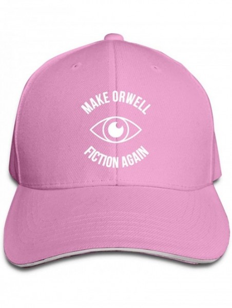 Baseball Caps Make Orwell Fiction Again Trucker Hat Baseball Cap Adjustable Sandwich Hat - Pink42 - CE18YKM4HCA $20.70