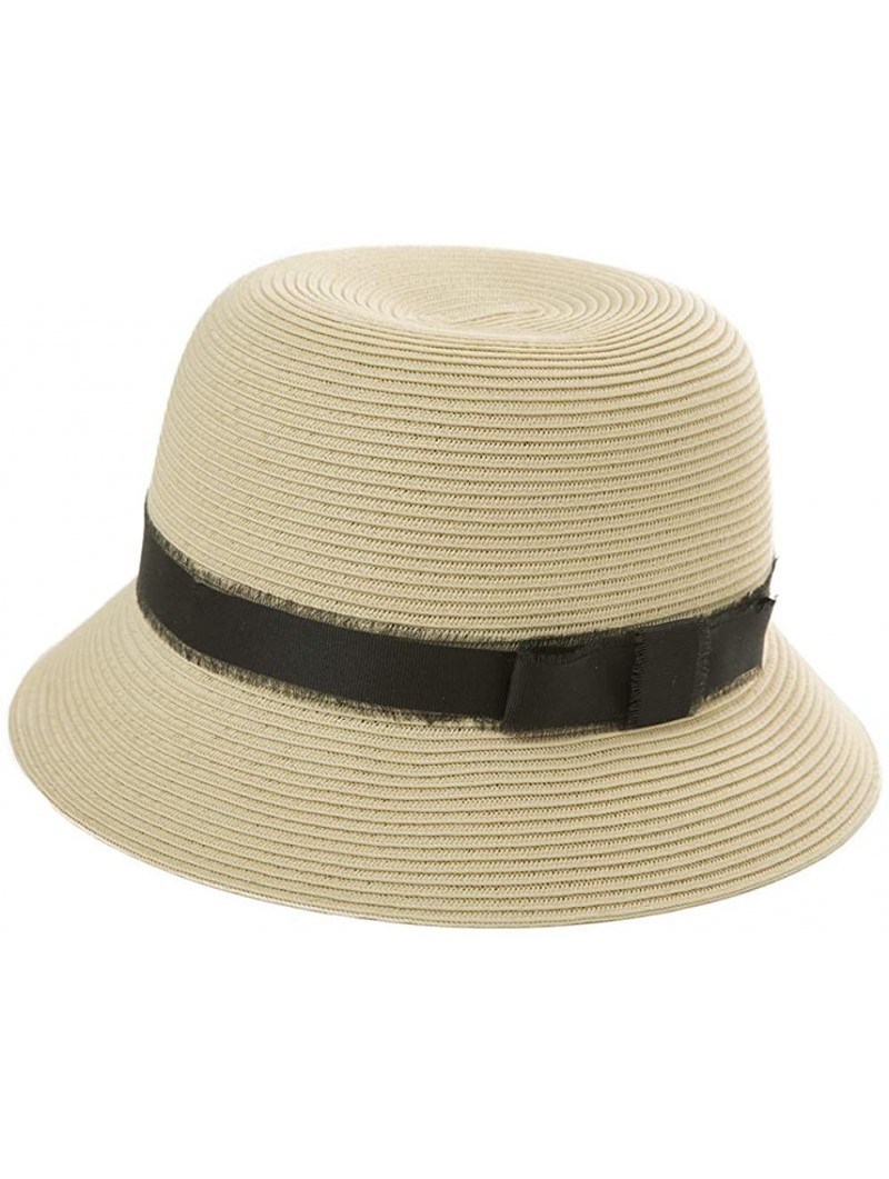 Sun Hats Womens UPF 50 Summer Straw Beach Sun Hat Wide Brim Fashion Fedora Packable & Adjustable - 00747beige - CR199I0M4Q6 $...