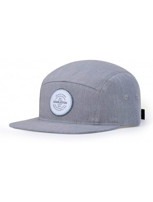 Baseball Caps Richardson 5 Panel Camper Adjustable Flatbill Strapback - Heather - CE187AA2XRG $18.50