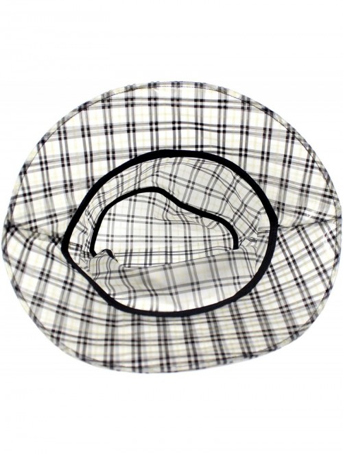Bucket Hats Clear PVC Bucket Hat Vinyl Rain Hat Designer Style - Biege - CN18SSDM6ZG $18.03
