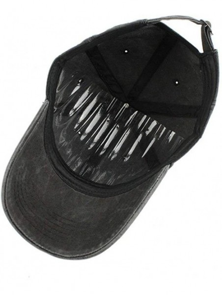 Baseball Caps John Prine Denim Cap Baseball Cap Vintage Washed Distressed Cotton Adjustable Hat for Men and Women Black - Bla...