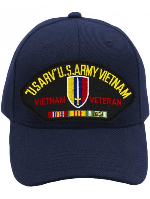 Baseball Caps USARV - US Army Vietnam Veteran Hat/Ballcap Adjustable One Size Fits Most - Navy Blue - CJ18ROUUTW9 $29.36