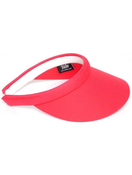 Visors Women's Mid Size Clip On Brim Visor - Raspberry - CV11I34AS35 $32.18