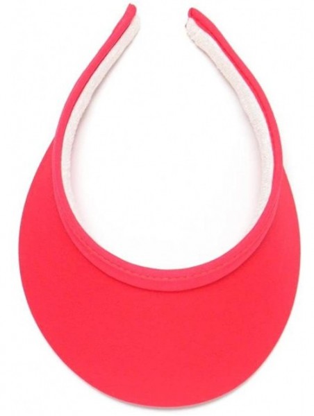 Visors Women's Mid Size Clip On Brim Visor - Raspberry - CV11I34AS35 $32.18