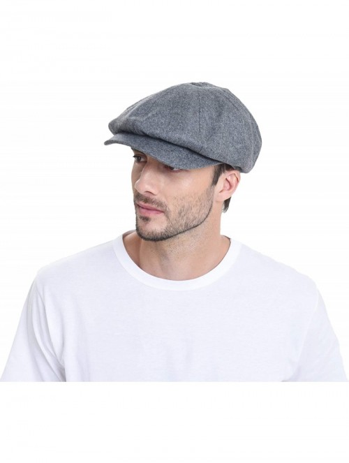 Newsboy Caps Newsboy Hat Wool Felt Simple Gatsby Ivy Cap SL3458 - Darkgrey - C212MZ32VS6 $33.25