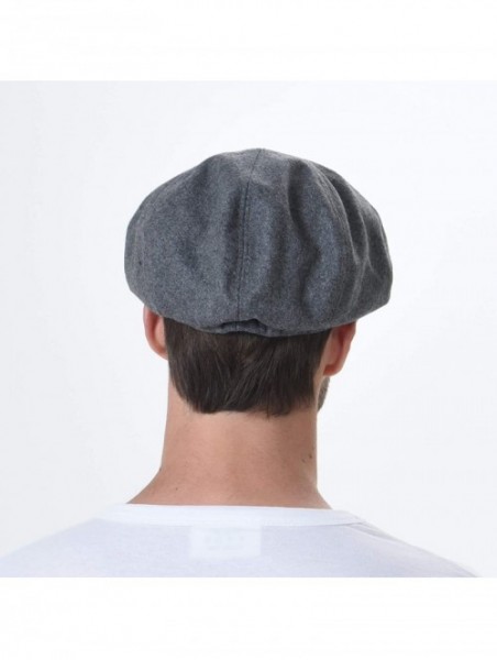 Newsboy Caps Newsboy Hat Wool Felt Simple Gatsby Ivy Cap SL3458 - Darkgrey - C212MZ32VS6 $33.25