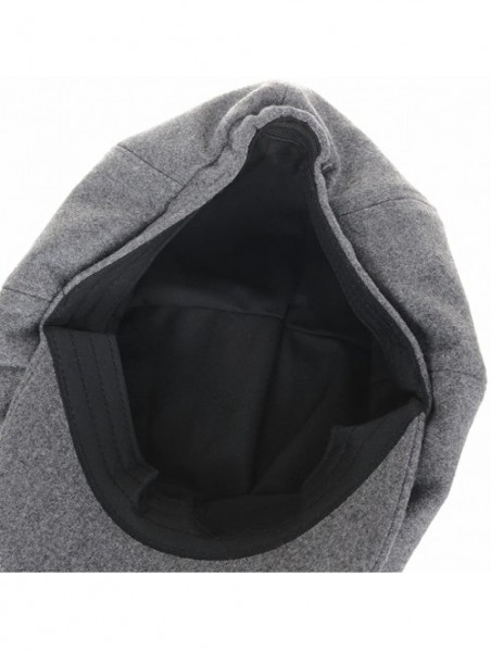 Newsboy Caps Newsboy Hat Wool Felt Simple Gatsby Ivy Cap SL3458 - Darkgrey - C212MZ32VS6 $33.25