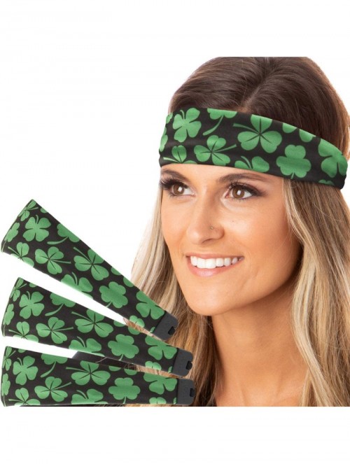 Headbands Irish Green Headband St Patricks Day Accessories Clover Shamrocks Headband Xflex Gift Packs - CY194U0CR0I $26.17